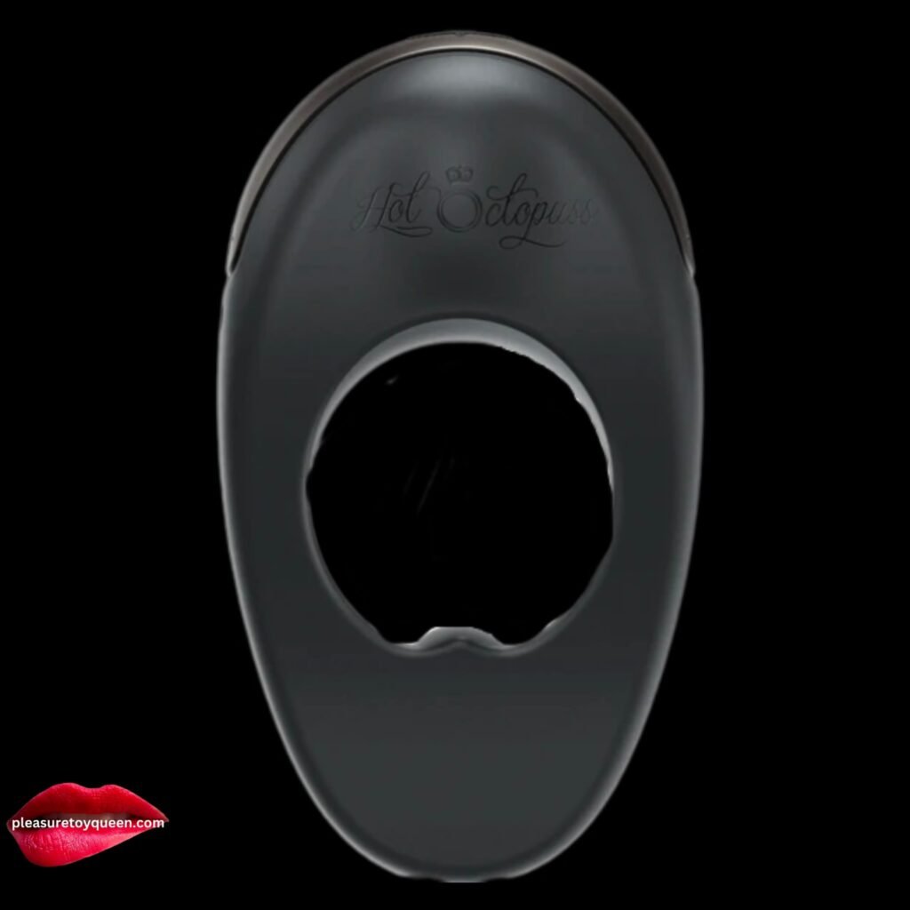 The Octopuss Atom plus from Hot Octopuss silicone penis ring in black. 